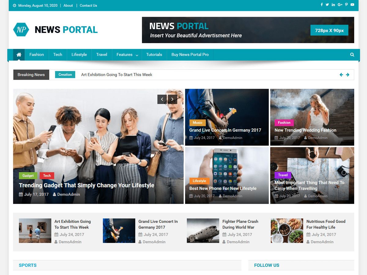 news-portal free wordpress theme