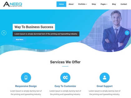preview image for aneeq wordpress theme