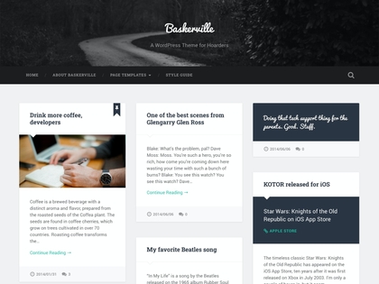 preview image for baskerville wordpress theme