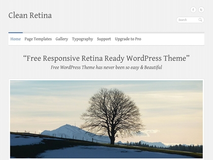 preview image for clean-retina wordpress theme