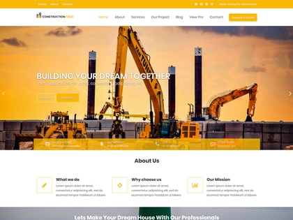 preview image for construction-field wordpress theme