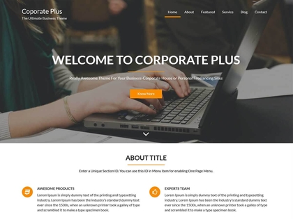 preview image for corporate-plus wordpress theme