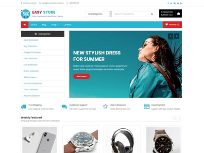 preview image for easy-store wordpress theme