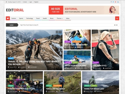 preview image for editorial wordpress theme