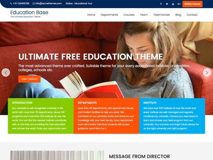 preview image for education-base wordpress theme