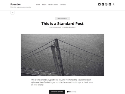 preview image for founder wordpress theme
