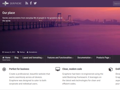 preview image for graphene wordpress theme