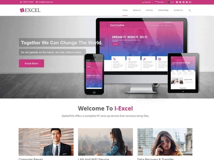 preview image for i-excel wordpress theme