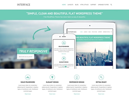 preview image for interface wordpress theme
