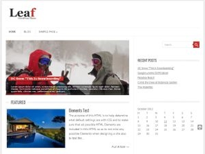 preview image for leaf wordpress theme