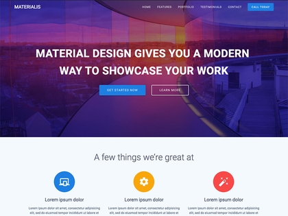 preview image for materialis wordpress theme