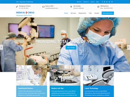 preview image for medical-circle wordpress theme