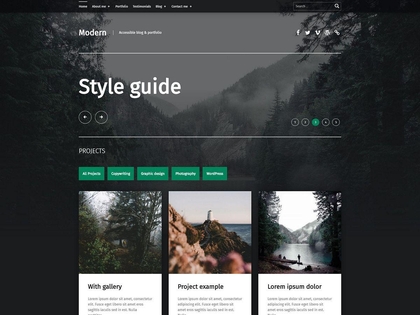preview image for modern wordpress theme