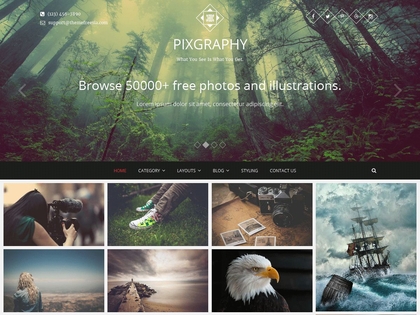 preview image for pixgraphy wordpress theme