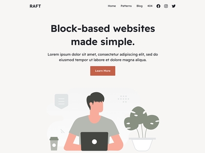 preview image for raft wordpress theme