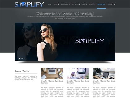 preview image for simplify wordpress theme