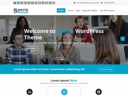preview image for specia wordpress theme
