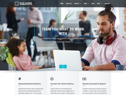 preview image for square wordpress theme