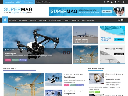preview image for supermag wordpress theme