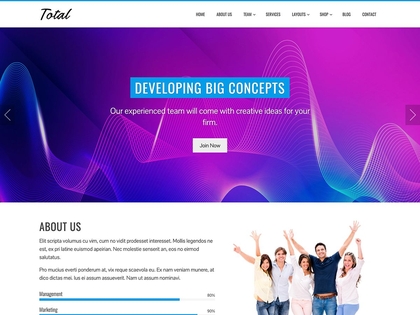 preview image for total wordpress theme