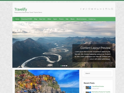 preview image for travelify wordpress theme