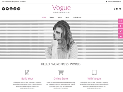 preview image for vogue wordpress theme