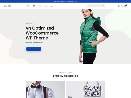 preview image for woostify wordpress theme