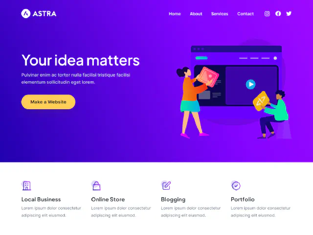 Astra WordPress Theme Preview