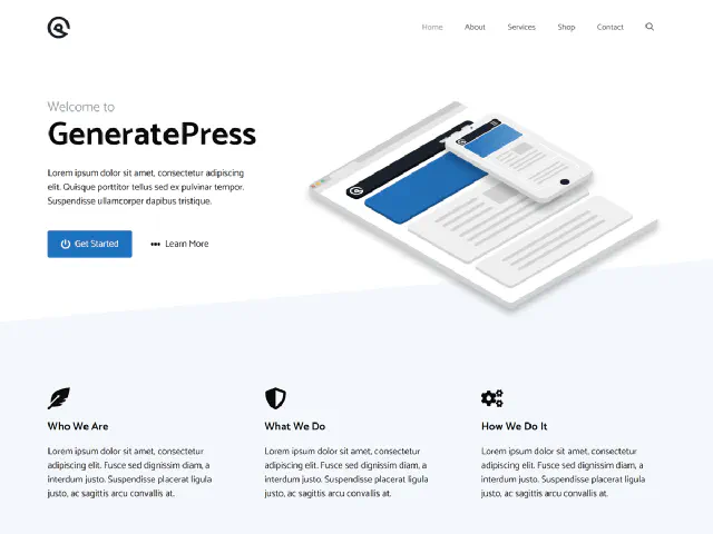 GeneratePress WordPress Theme Preview