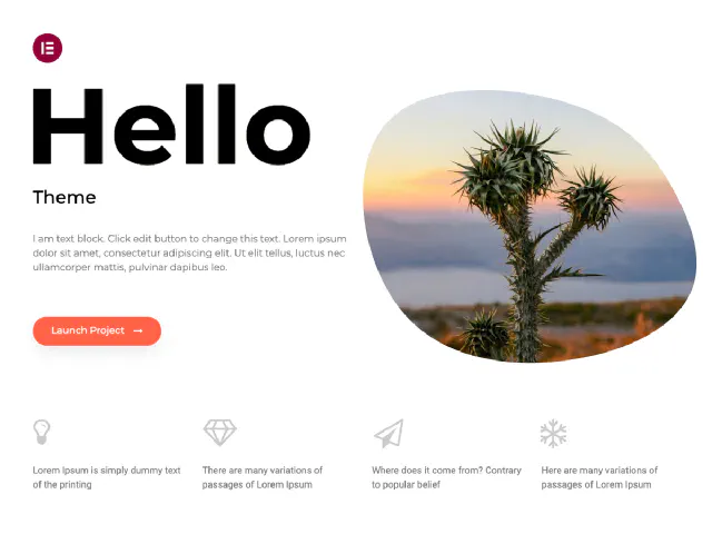 Hello Elementor WordPress Theme Preview