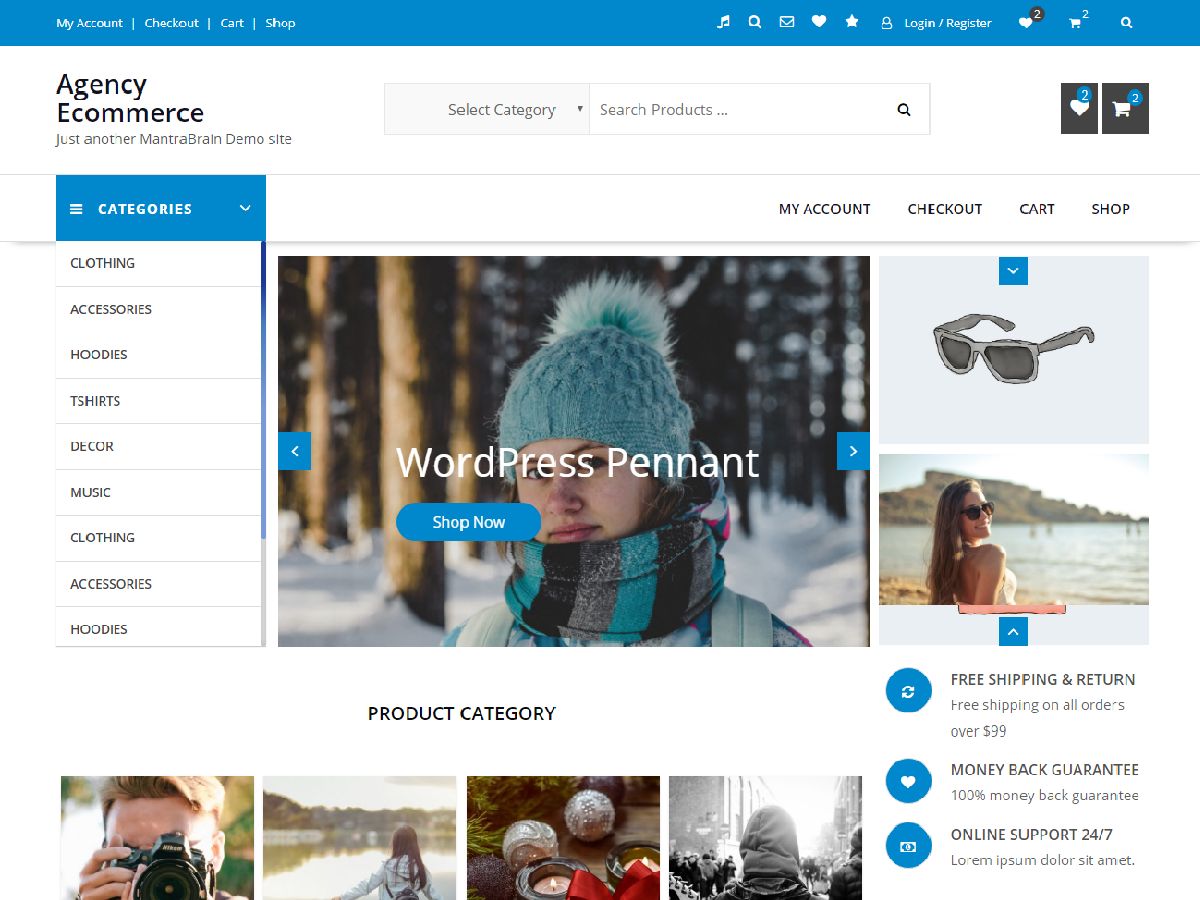 agency-ecommerce free wordpress theme