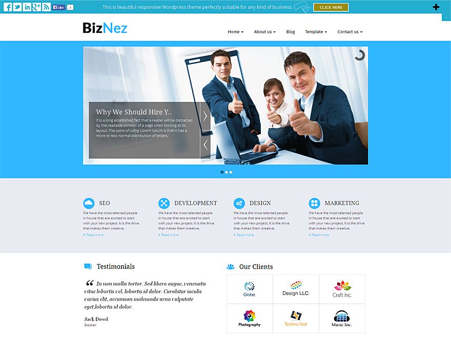 biznez-lite free wordpress theme