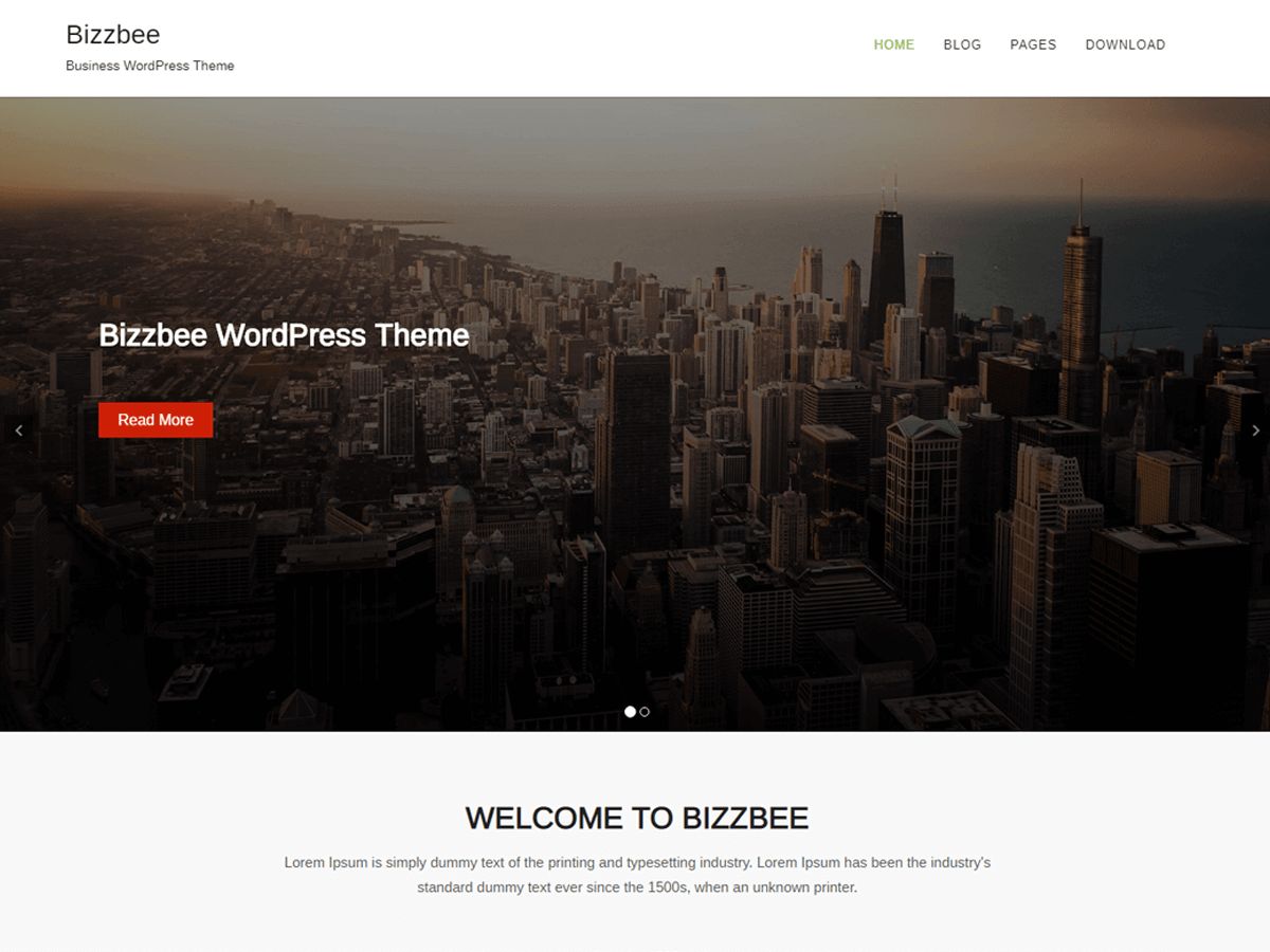 bizzbee free wordpress theme