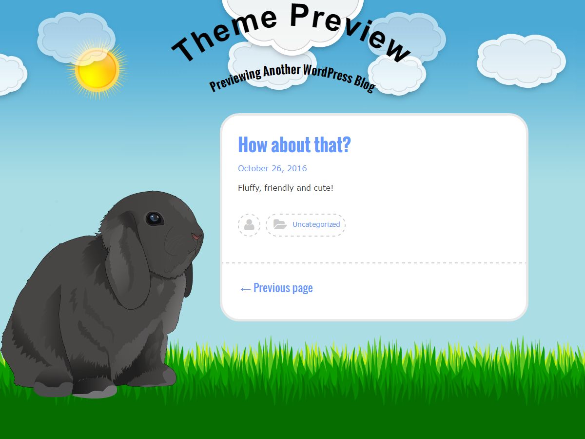 bunny free wordpress theme