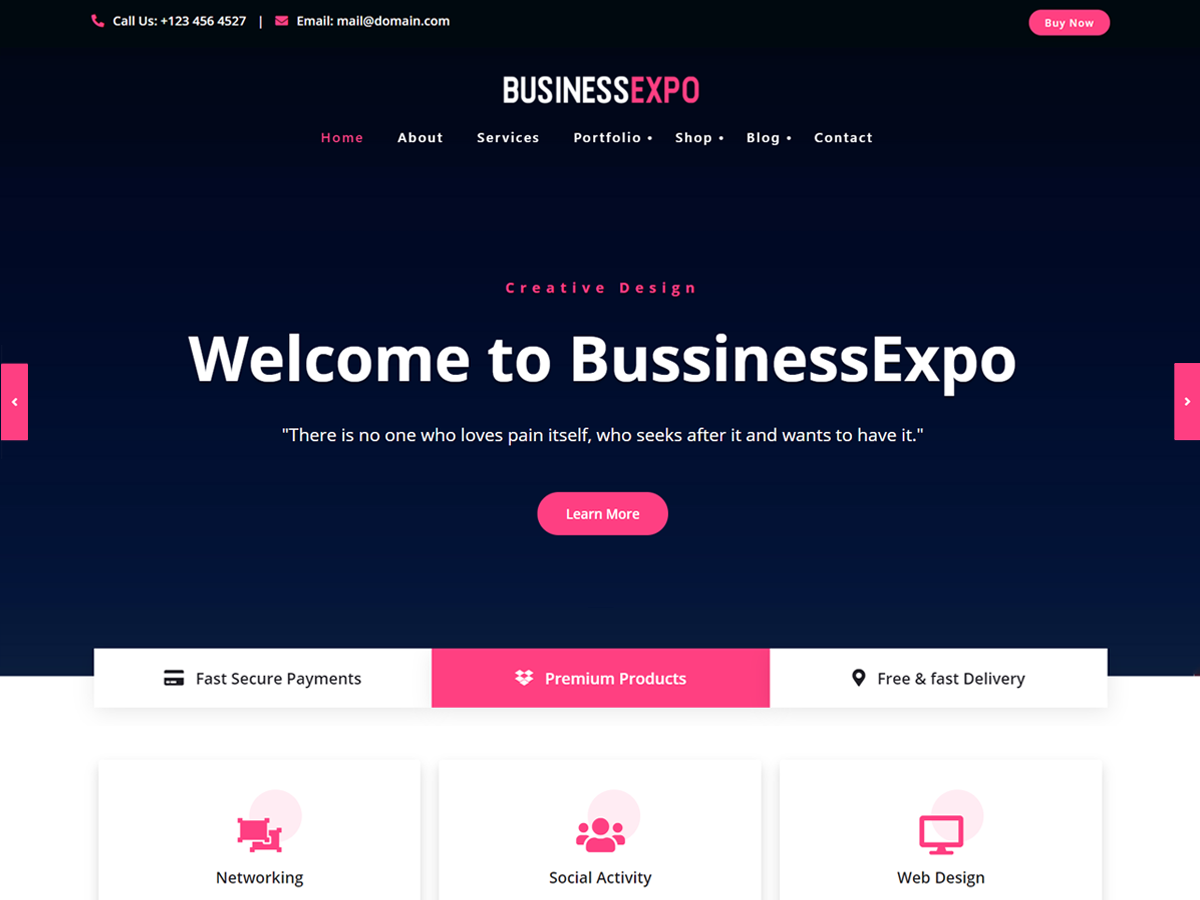businessexpo free wordpress theme