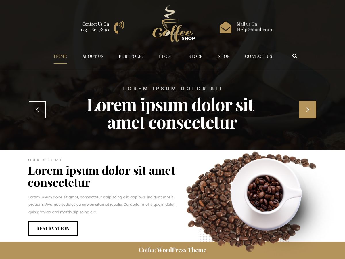cafe-coffee-shop free wordpress theme