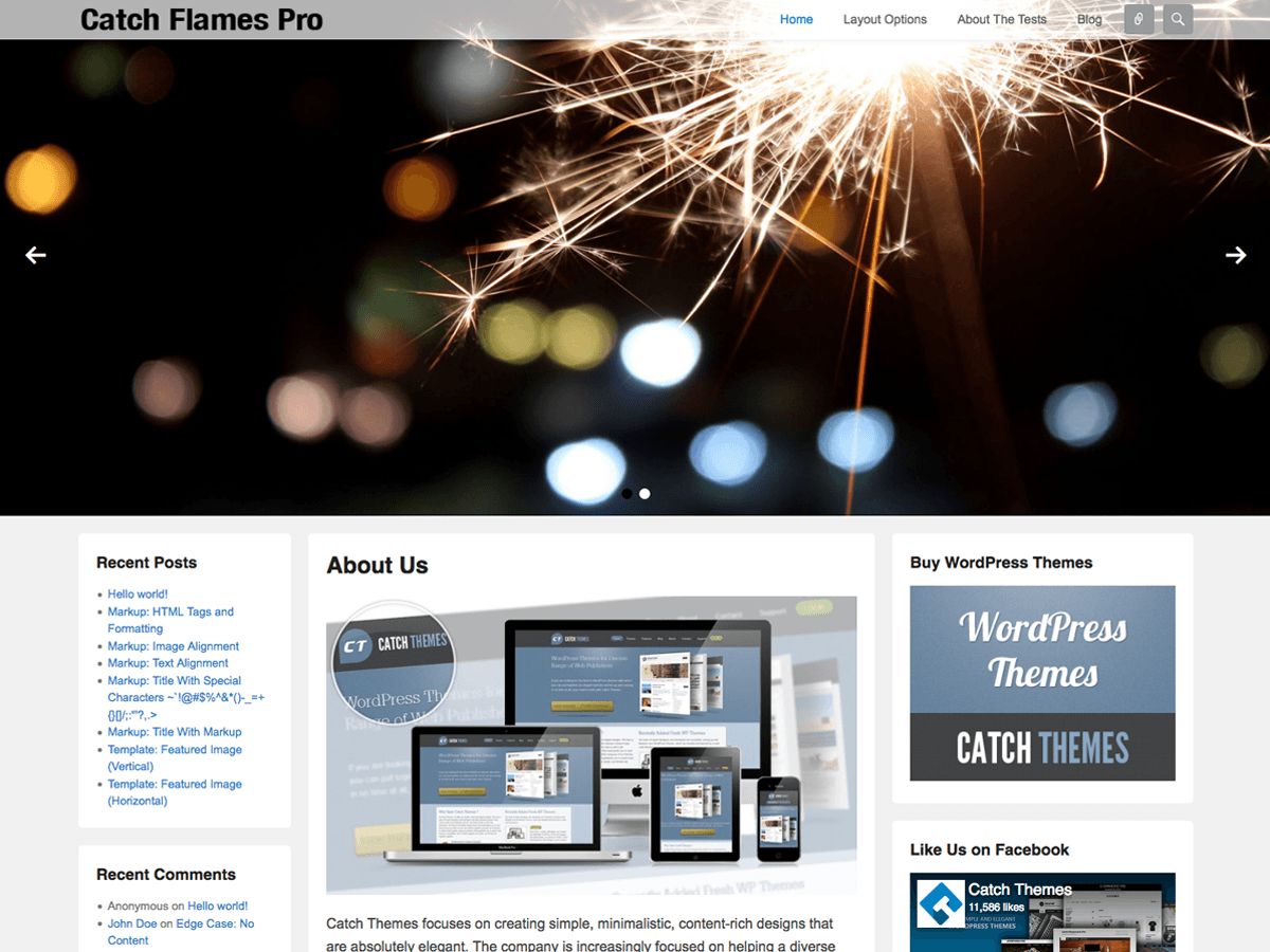 catch-flames free wordpress theme