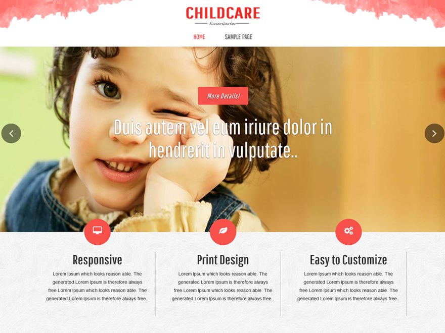 childcare free wordpress theme