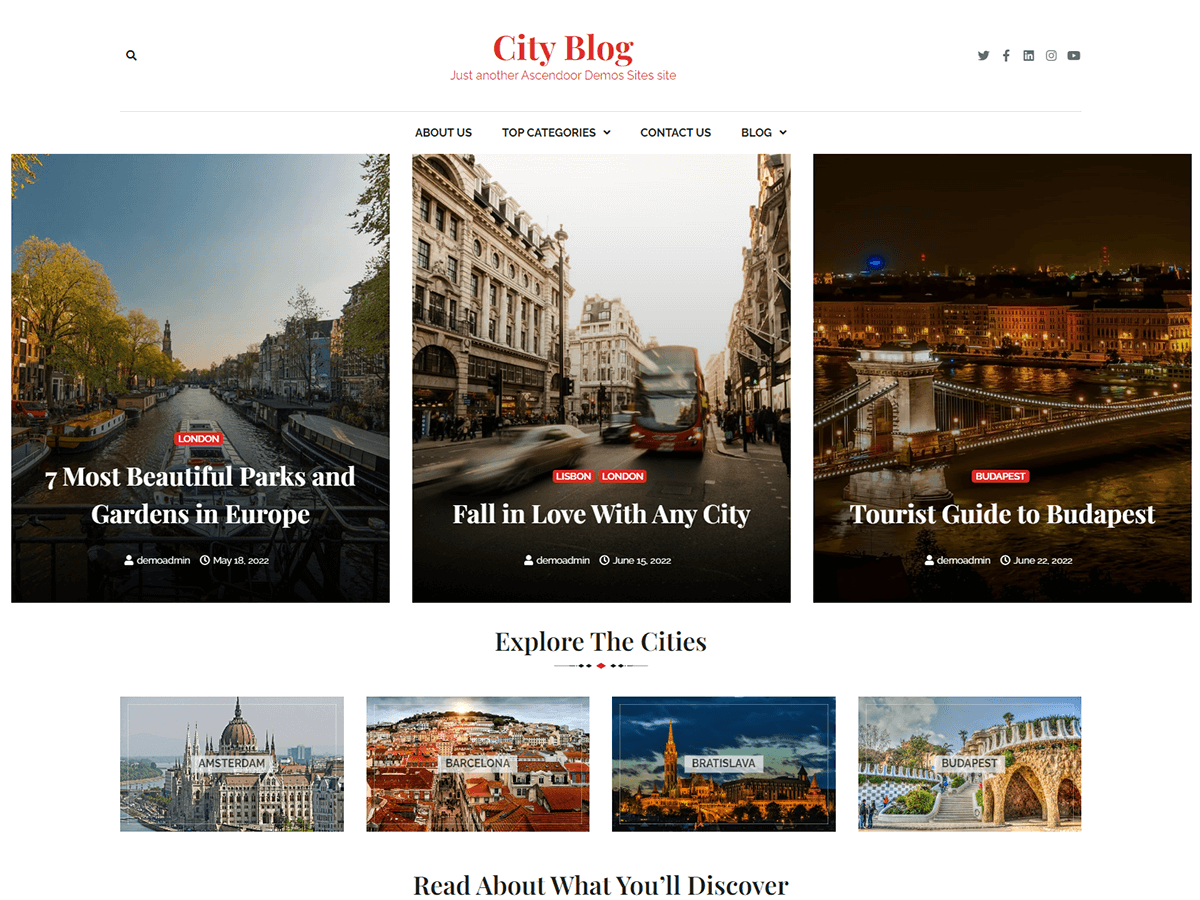 city-blog free wordpress theme