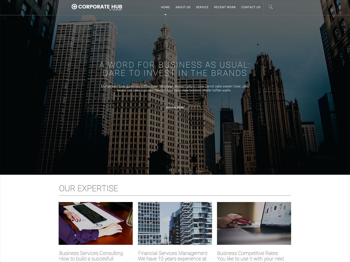 corporate-hub free wordpress theme