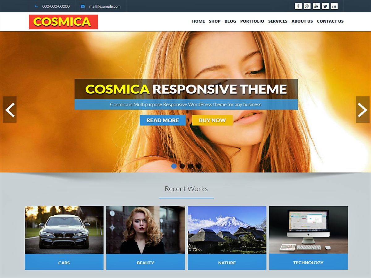cosmica free wordpress theme
