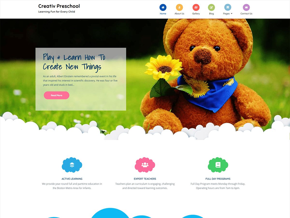 creativ-preschool free wordpress theme