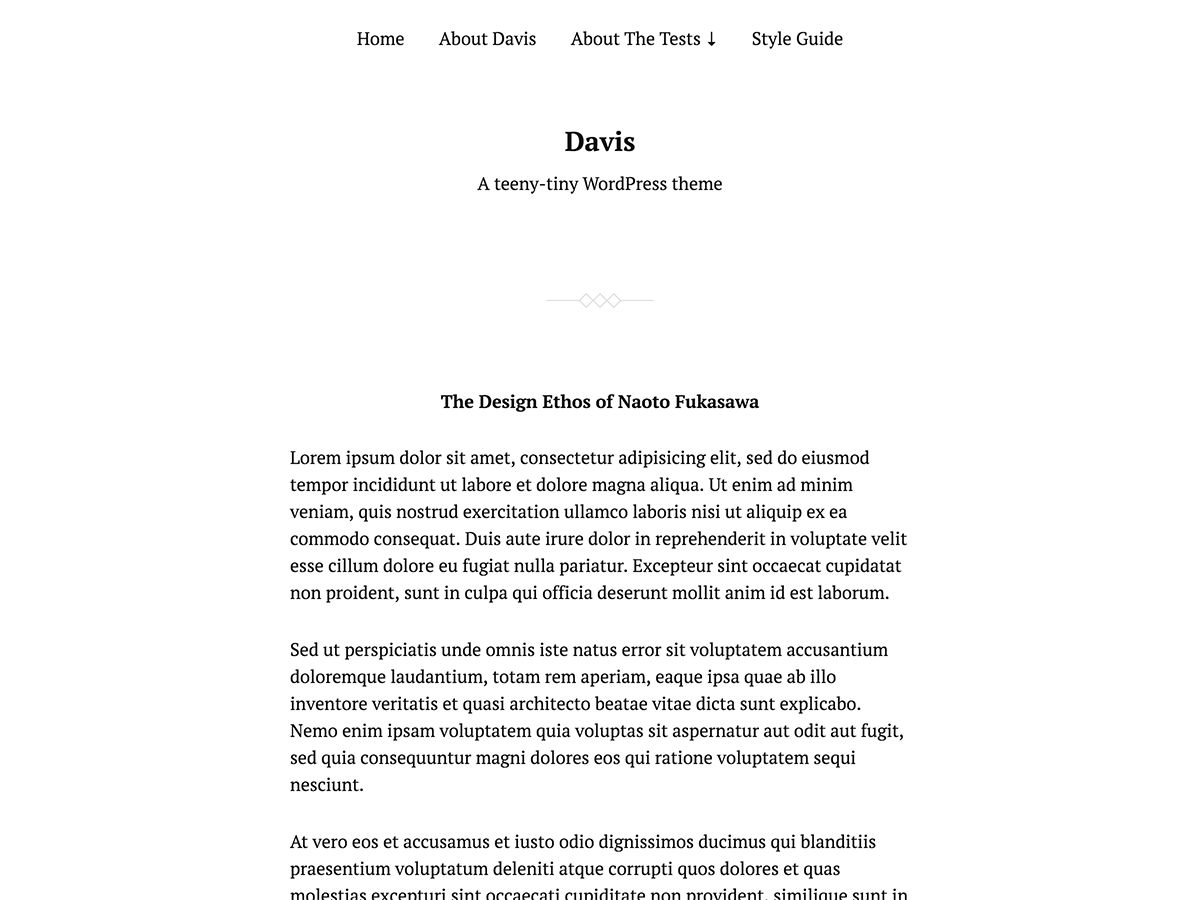 davis free wordpress theme