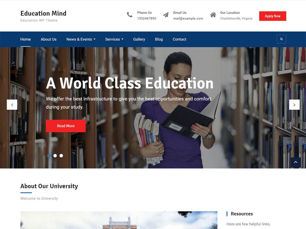 education-mind free wordpress theme