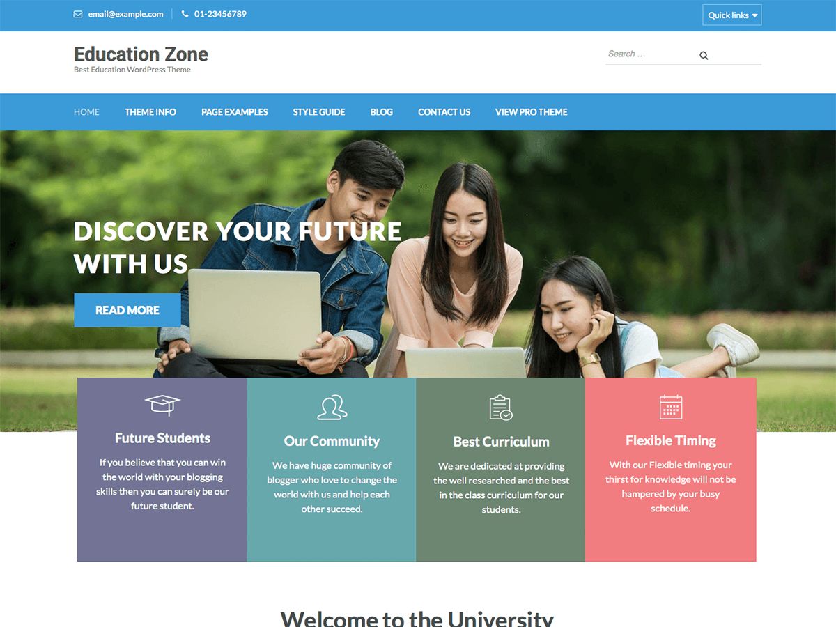 education-zone free wordpress theme