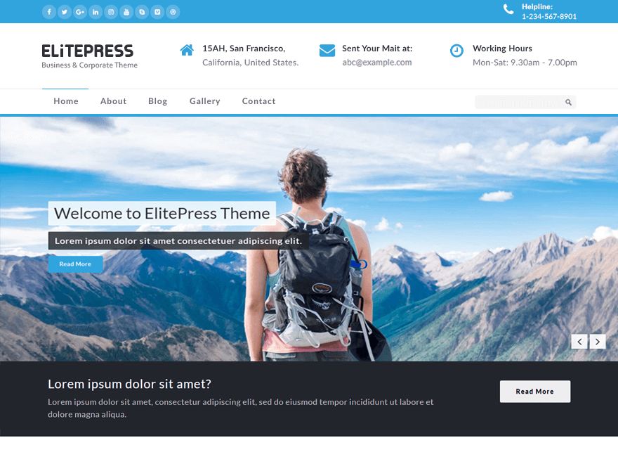 elitepress free wordpress theme