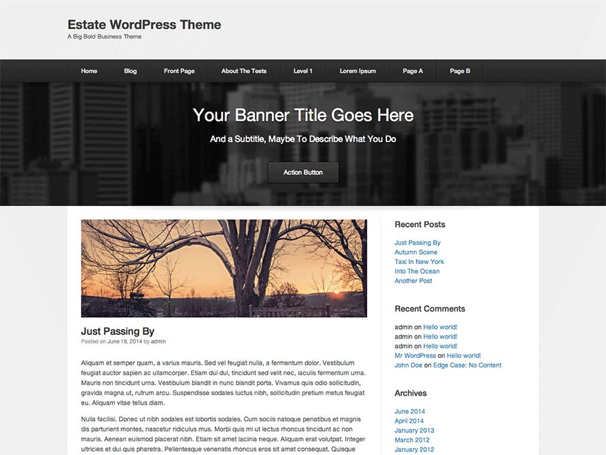 estate free wordpress theme