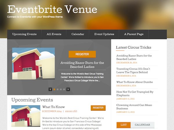 eventbrite-venue free wordpress theme