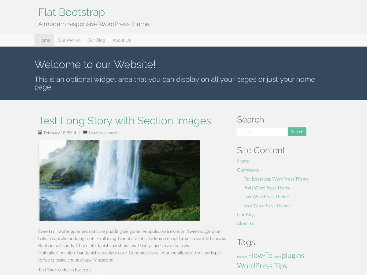 flat-bootstrap free wordpress theme