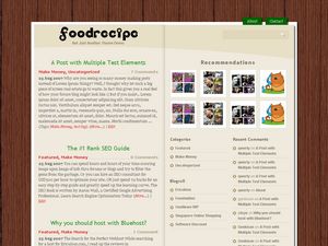 food-recipe free wordpress theme